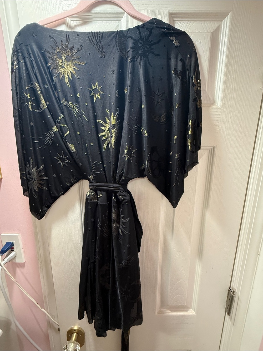BlackMilk Burned Velvet Sun & Moon Gold Kimono Playsuit ✨ Limited - Picture 6 of 7